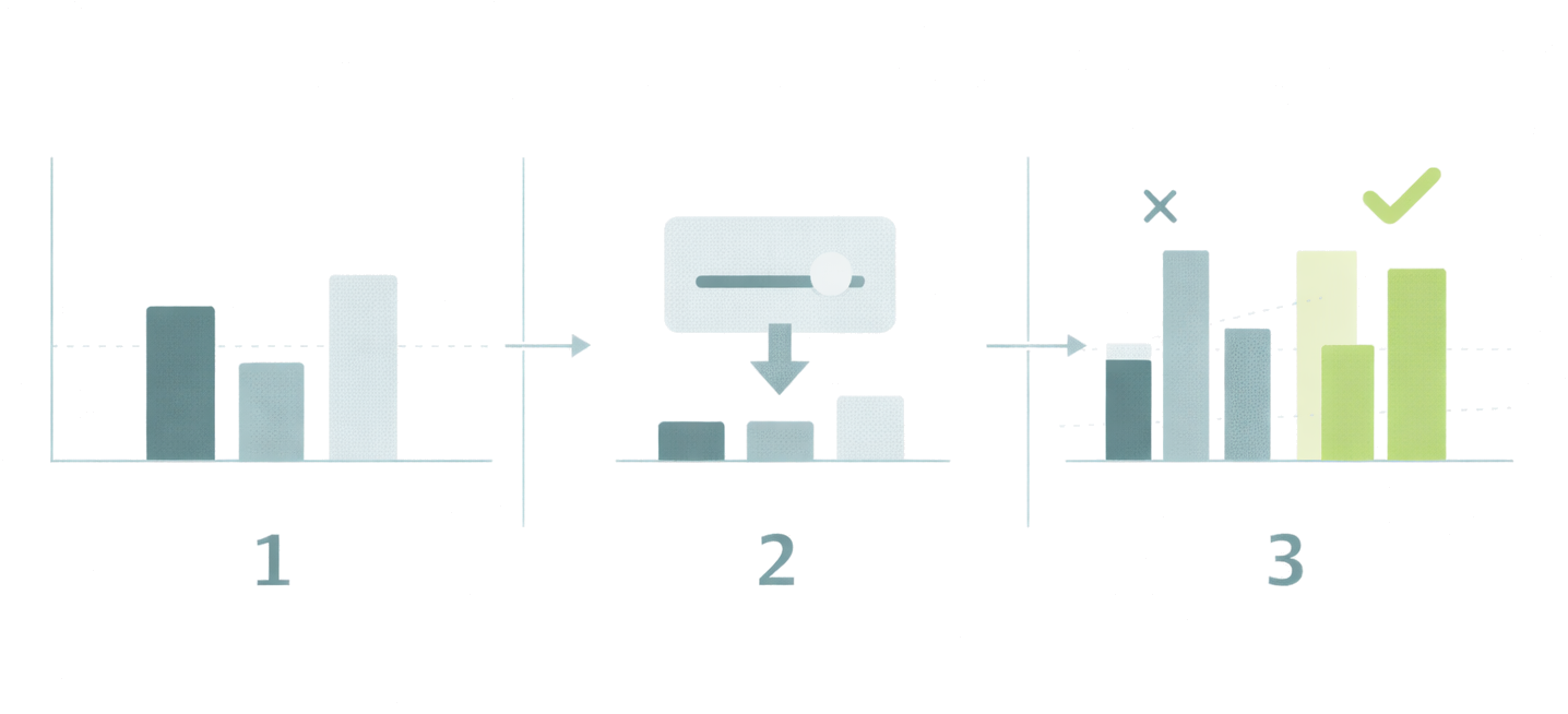 Three phases of the model